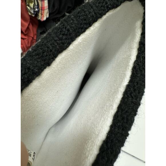 dav Womens Boots Sz 8 US 38 EU Black Rain Boots Sweater Trim Fleece Inside NEW - Picture 7 of 8